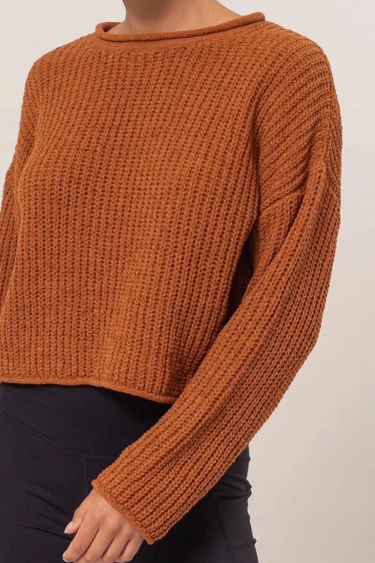 Anika Rolled Edge Sweater