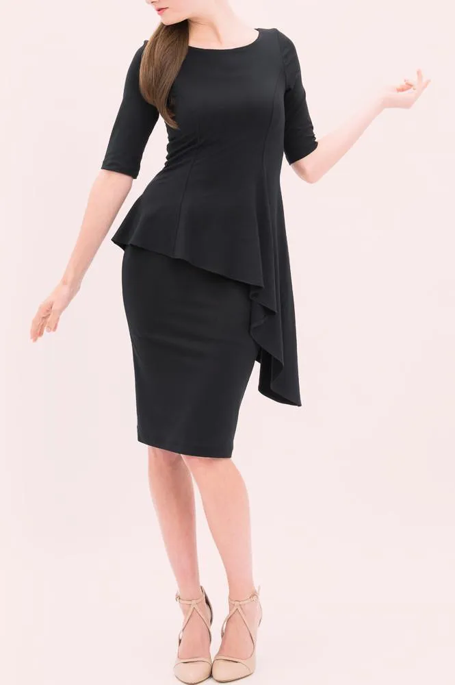 Mia - asymmetrical peplum dress